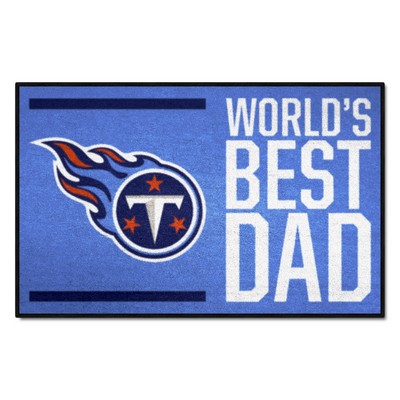 Fan Mats  LLC Tennessee Titans Starter Mat Accent Rug - 19in. x 30in. Worlds Best Dad Starter Mat Navy