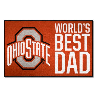 Fan Mats  LLC Ohio State Buckeyes Starter Mat World's Best Dad Red