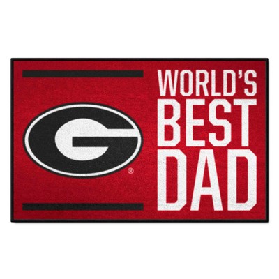 Fan Mats  LLC Georgia Bulldogs Starter Mat World's Best Dad Red
