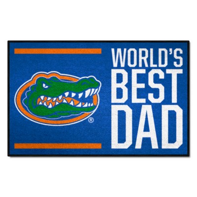 Fan Mats  LLC Florida Gators Starter Mat Accent Rug - 19in. x 30in. Worlds Best Dad Starter Mat Blue