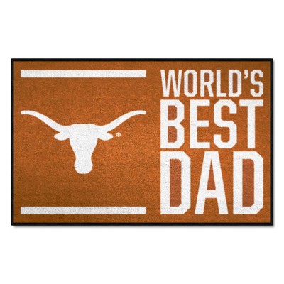 Fan Mats  LLC Texas Longhorns Starter Mat World's Best Dad Orange