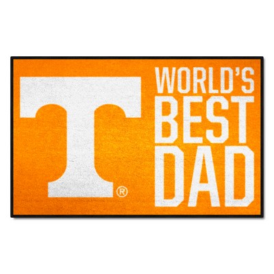 Fan Mats  LLC Tennessee Volunteers Starter Mat Accent Rug - 19in. x 30in. Worlds Best Dad Starter Mat Orange