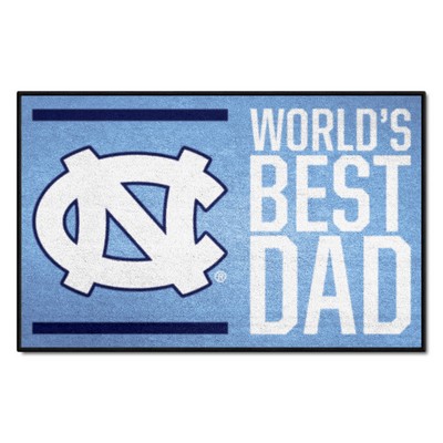 Fan Mats  LLC North Carolina Tar Heels Starter Mat Accent Rug - 19in. x 30in. Worlds Best Dad Starter Mat Blue