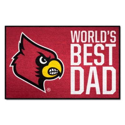 Fan Mats  LLC Louisville Cardinals Starter Mat Accent Rug - 19in. x 30in. Worlds Best Dad Starter Mat Red