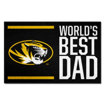 Fan Mats  LLC Missouri Tigers Starter Mat Accent Rug - 19in. x 30in. Worlds Best Dad Starter Mat Black