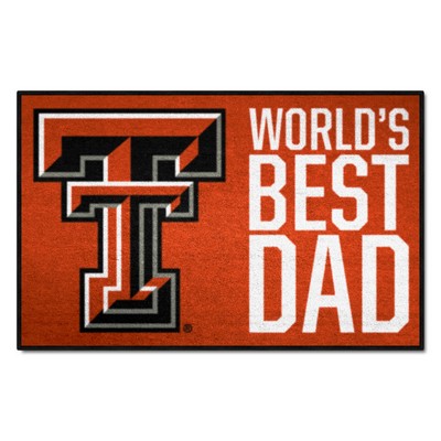 Fan Mats  LLC Texas Tech Red Raiders Starter Mat Accent Rug - 19in. x 30in. Worlds Best Dad Starter Mat Red
