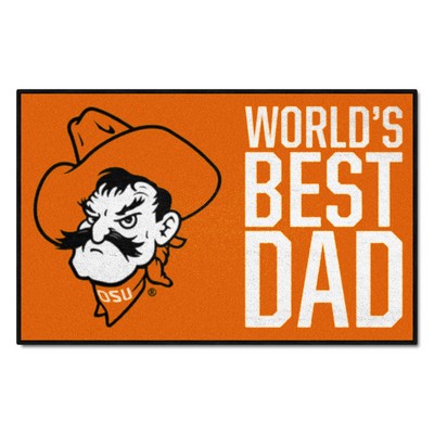 Fan Mats  LLC Oklahoma State Cowboys Starter Mat World's Best Dad Black