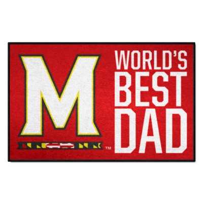 Fan Mats  LLC Maryland Terrapins Starter Mat Accent Rug - 19in. x 30in. Worlds Best Dad Starter Mat Red