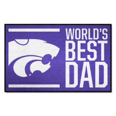 Fan Mats  LLC Kansas State Wildcats Starter Mat Accent Rug - 19in. x 30in. Worlds Best Dad Starter Mat Purple