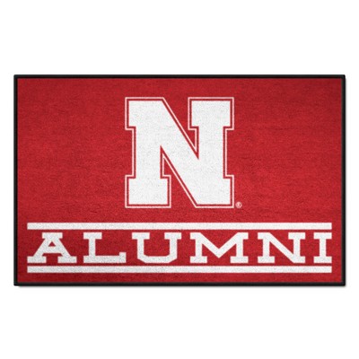 Fan Mats  LLC Nebraska Cornhuskers Starter Mat Accent Rug - 19in. x 30in. Alumni Starter Mat Red