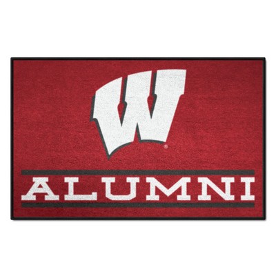Fan Mats  LLC Wisconsin Badgers Starter Mat Accent Rug - 19in. x 30in. Alumni Starter Mat Red