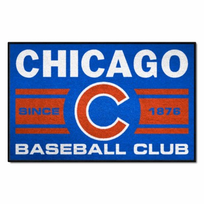 Fan Mats  LLC Chicago Cubs Starter Mat Uniform Blue