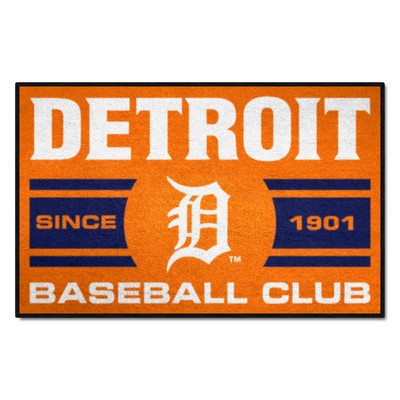 Fan Mats  LLC Detroit Tigers Starter Mat Accent Rug - 19in. x 30in., Uniform Design Orange