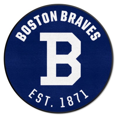 Fan Mats  LLC Boston Braves Roundel Mat Retro Navy