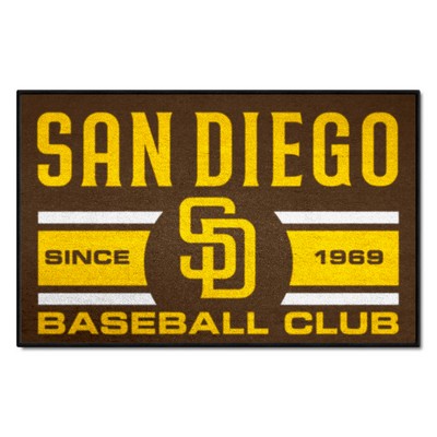 Fan Mats  LLC San Diego Padres Starter Mat Accent Rug - 19in. x 30in., Uniform Design Brown