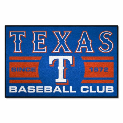 Fan Mats  LLC Texas Rangers Starter Mat Uniform Blue