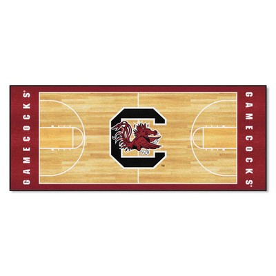 Fan Mats  LLC South Carolina Gamecocks Court Runner Rug - 30in. x 72in. Black