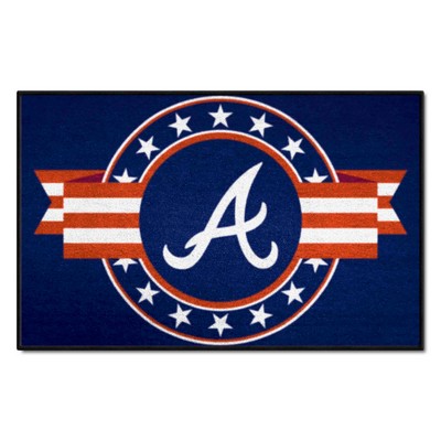 Fan Mats  LLC Atlanta Braves Starter Mat MLB Patriotic Navy