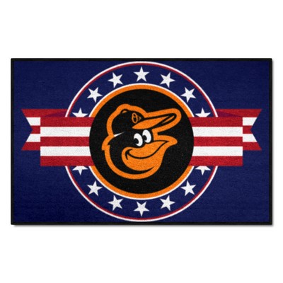 Fan Mats  LLC Baltimore Orioles Starter Mat Accent Rug - 19in. x 30in. Patriotic Starter Mat Blue