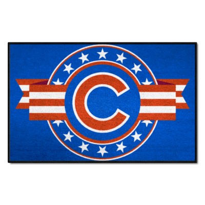 Fan Mats  LLC Chicago Cubs Starter Mat Accent Rug - 19in. x 30in. Patriotic Starter Mat Blue
