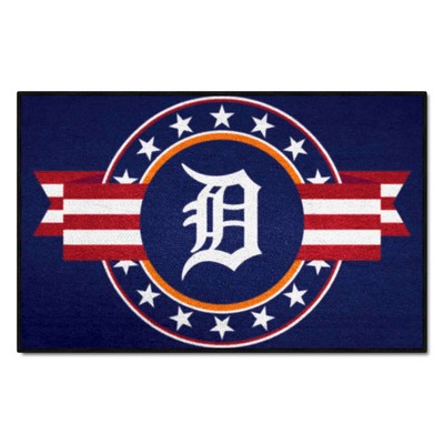 Fan Mats  LLC Detroit Tigers Starter Mat MLB Patriotic Blue