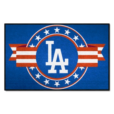 Fan Mats  LLC Los Angeles Dodgers Starter Mat Accent Rug - 19in. x 30in. Patriotic Starter Mat Blue