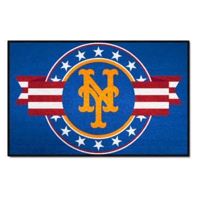 Fan Mats  LLC New York Mets Starter Mat Accent Rug - 19in. x 30in. Patriotic Starter Mat Blue