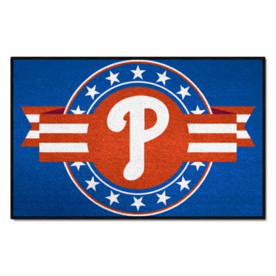 Fan Mats  LLC Philadelphia Phillies Starter Mat MLB Patriotic Blue