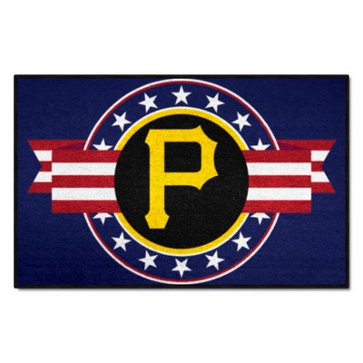 Fan Mats  LLC Pittsburgh Pirates Starter Mat Accent Rug - 19in. x 30in. Patriotic Starter Mat Blue