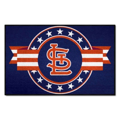 Fan Mats  LLC St. Louis Cardinals Starter Mat MLB Patriotic Blue