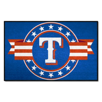 Fan Mats  LLC Texas Rangers Starter Mat Accent Rug - 19in. x 30in. Patriotic Starter Mat Blue