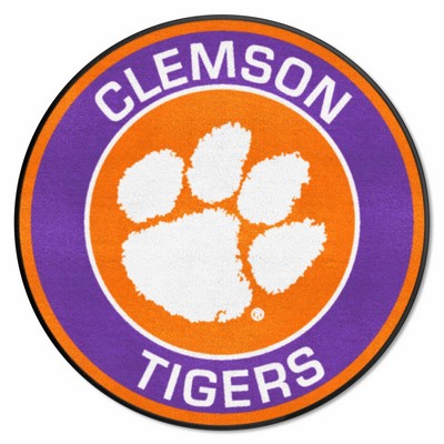 Fan Mats  LLC Clemson Tigers Roundel Mat Orange