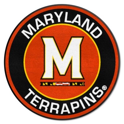 Fan Mats  LLC Maryland Terrapins Roundel Rug - 27in. Diameter Red