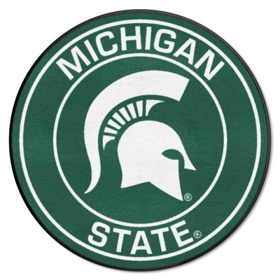 Fan Mats  LLC Michigan State Spartans Roundel Rug - 27in. Diameter Green
