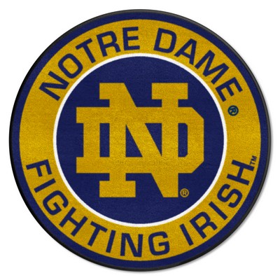 Fan Mats  LLC Notre Dame Fighting Irish Roundel Rug - 27in. Diameter Navy