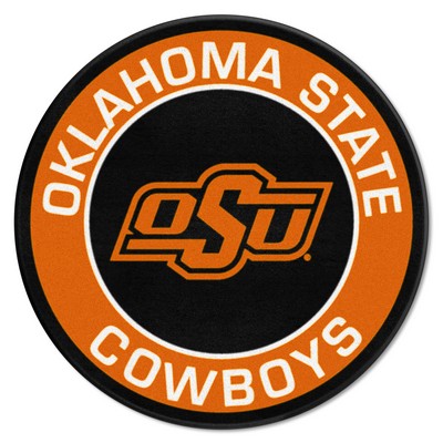 Fan Mats  LLC Oklahoma State Cowboys Roundel Rug - 27in. Diameter Black