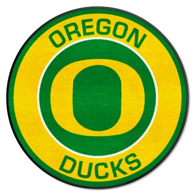 Fan Mats  LLC Oregon Ducks Roundel Rug - 27in. Diameter Green