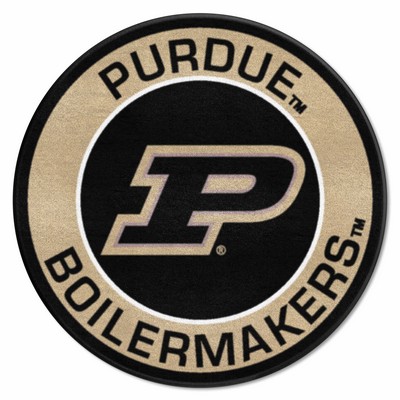 Fan Mats  LLC Purdue Boilermakers Roundel Mat Black