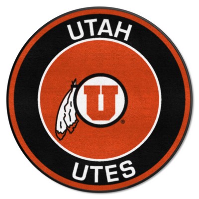 Fan Mats  LLC Utah Utes Roundel Rug - 27in. Diameter Red