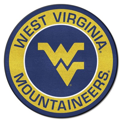 Fan Mats  LLC West Virginia Mountaineers Roundel Rug - 27in. Diameter Navy