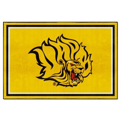 Fan Mats  LLC UAPB Golden Lions 5ft. x 8 ft. Plush Area Rug Yellow