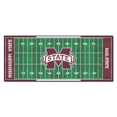 Fan Mats  LLC Mississippi State Bulldogs Football Field Runner Green