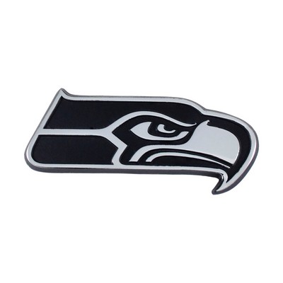 Fan Mats  LLC Seattle Seahawks 3D Chrome Metal Emblem Chrome