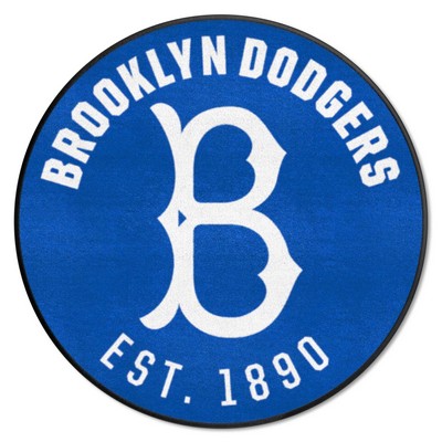 Fan Mats  LLC Brooklyn Dodgers Roundel Mat Retro Blue