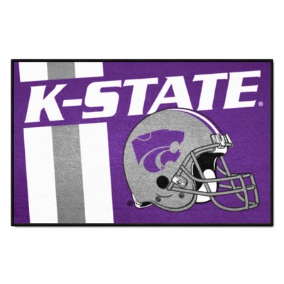 Fan Mats  LLC Kansas State Wildcats Starter Mat Accent Rug - 19in. x 30in., Unifrom Design Purple