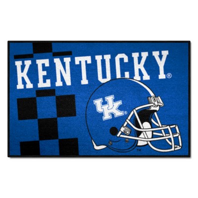 Fan Mats  LLC Kentucky Wildcats Starter Mat Accent Rug - 19in. x 30in., Unifrom Design Blue