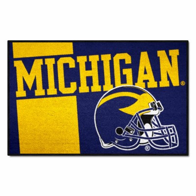 Fan Mats  LLC Michigan Wolverines Starter Mat Uniform Blue