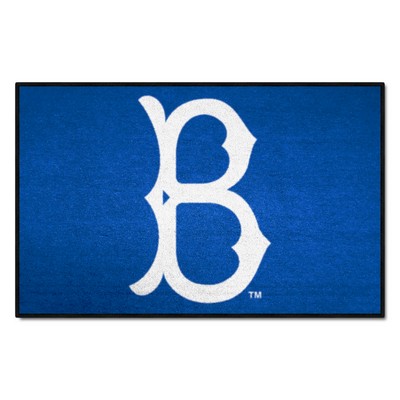 Fan Mats  LLC Brooklyn Dodgers Starter Mat Accent Rug - 19in. x 30in. 1949 Retro Logo Blue