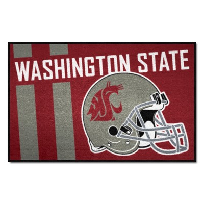 Fan Mats  LLC Washington State Cougars Starter Mat Accent Rug - 19in. x 30in., Unifrom Design Red