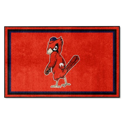 Fan Mats  LLC St. Louis Cardinals 4ft. x 6ft. Plush Area Rug Red